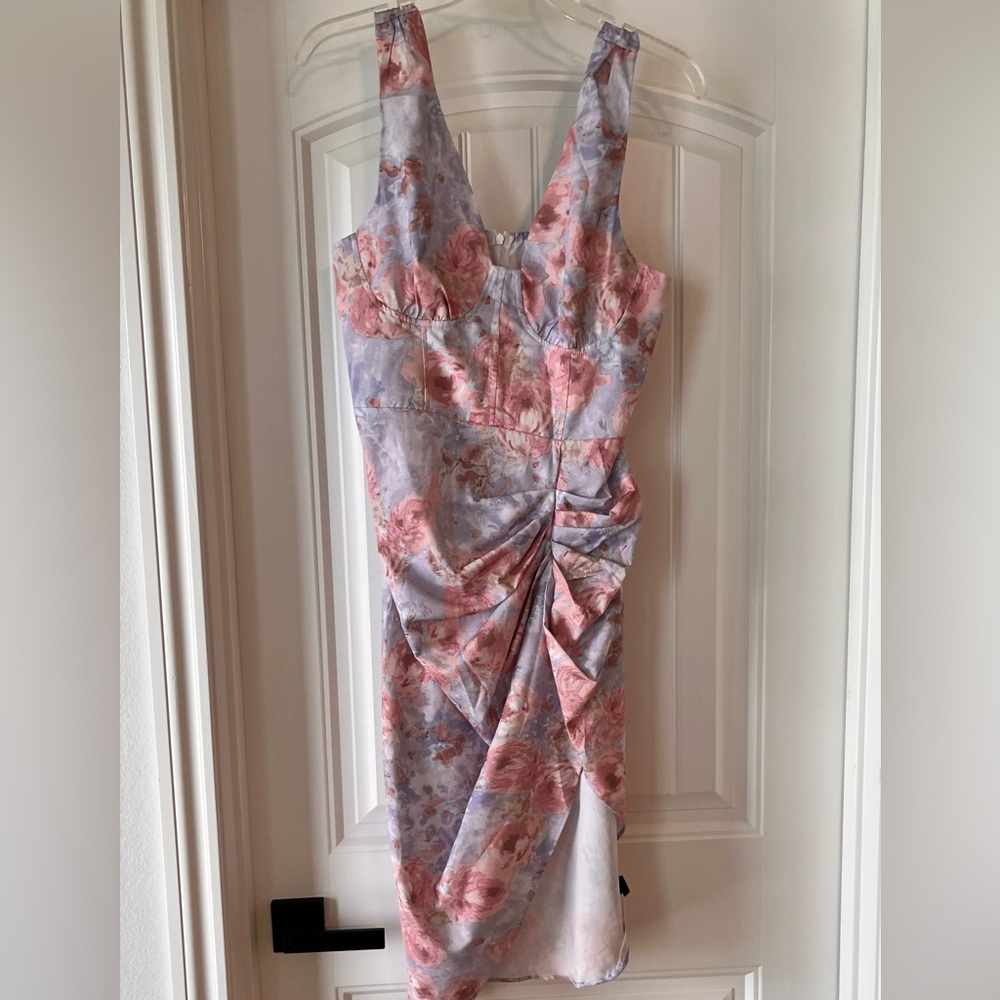Cider Floral Dress - pink & purple